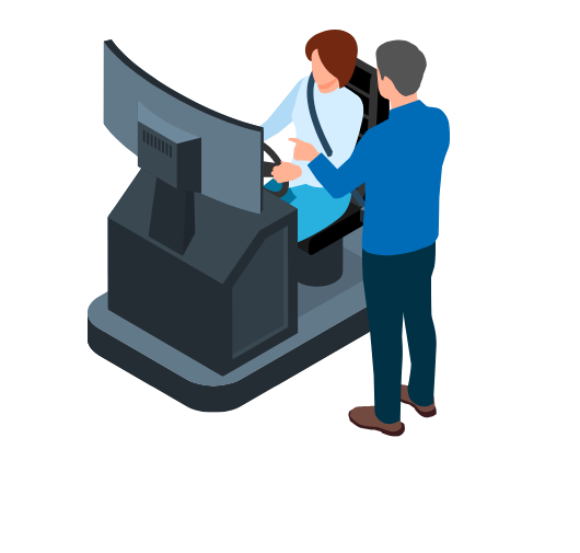 警察・運転免許センター・自動車教習所における安全運転講習 イメージアイコン