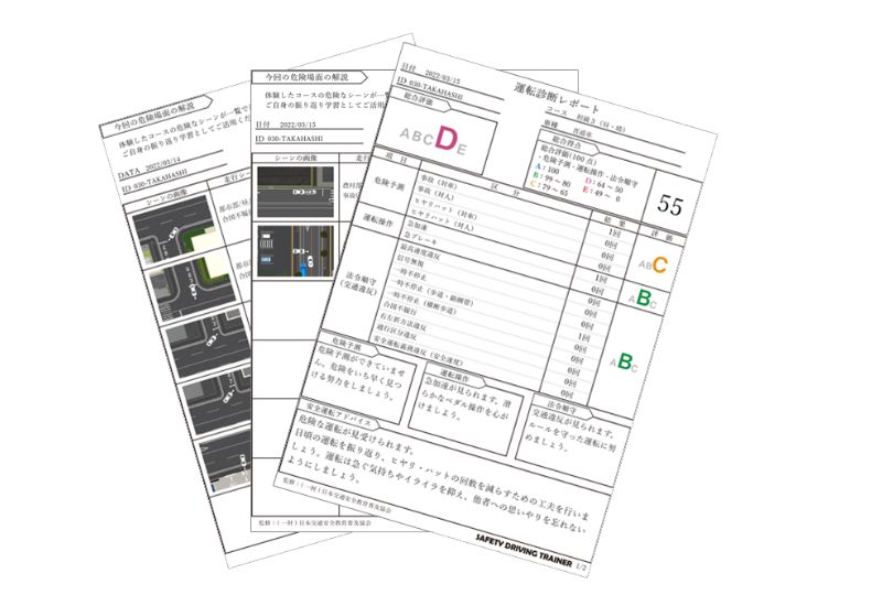 走行データを分析して総合評価を判定 イメージ画像